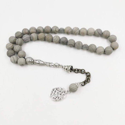 Natural GRAIN STONE tasbih Muslim GIFT man misbaha prayer beads 33beads EID Ramadan gifts Arabic fashion bracelet Jewelry Rosary - Bashatasbih