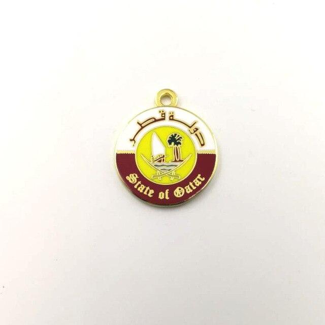 Qatar logo Badge Gold pendant Arabian countries Tasbih tassels High quality Gold double sided Muslim prayer beads Tassel - Bashatasbih
