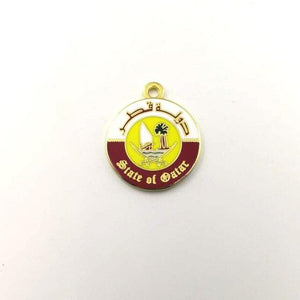 Qatar logo Badge Gold pendant Arabian countries Tasbih tassels High quality Gold double sided Muslim prayer beads Tassel - Bashatasbih