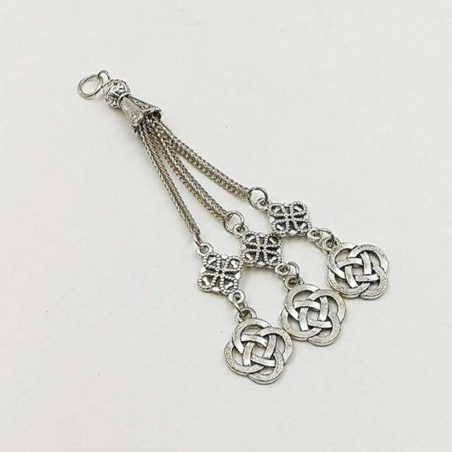 Metal Tasbih accessories tassels Three chains Classic style popular rosary tassel metal Tasbih Pendant - Bashatasbih