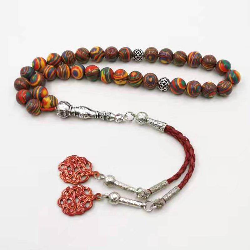 Red Malachite tasbih 33prayer beads Special Rosary Muslim Accessories Eid Ramafan gfit high quality jewelry bracelet Misbaha - Bashatasbih