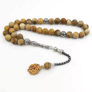 Natural JASPERs stone tasbih Muslim Bracelets Man's misbaha Gift prayer beads islam Jewelry Saudi arabia Fashion Accessories - Bashatasbih