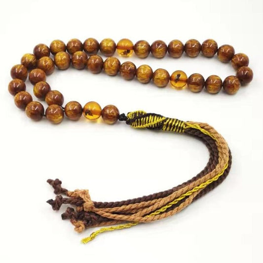 Muslim Man's Resin Tasbih 33 66 99beads with insect beads Turkey Royal handmade tassels New design Misbaha Muslim Rosary - Bashatasbih