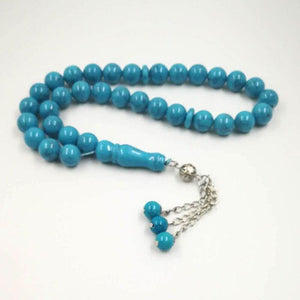 Man's Misbaha Turquoises Tasbih Muslims prayer beads 33 beads stone Rosary - Bashatasbih