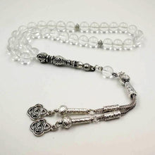 Crystal tasbih 33 Muslim Luxurious Rosary Quality White Transparent Bead grade 7A February 23 gift bracelet Misbaha love gift - Bashatasbih تحميل الصورة في عارض المعرض
