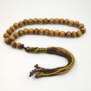 Wood Tasbih 33 66 99 Beech wood Man's Misbaha Prayer Beads Rosary 8mm 10mm 12mm 14mm bead Size - Bashatasbih